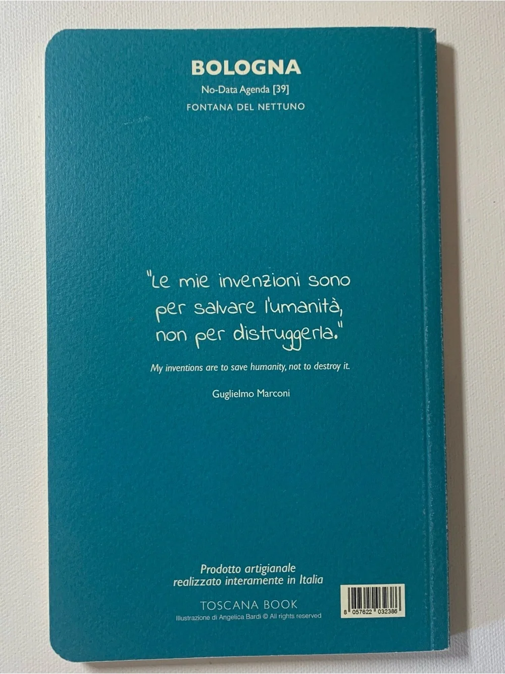 Bologna No-Date Agenda Fontana del Nettuno mini notebook